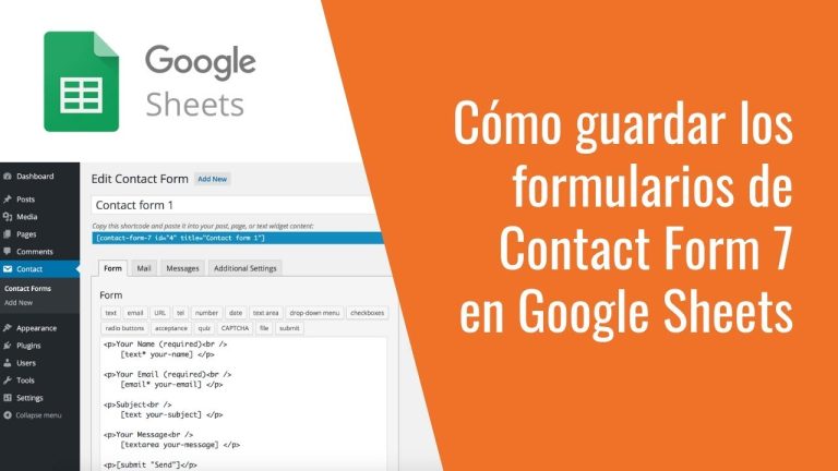 Cómo guardar los formularios de Contact Form 7 en Google Sheets